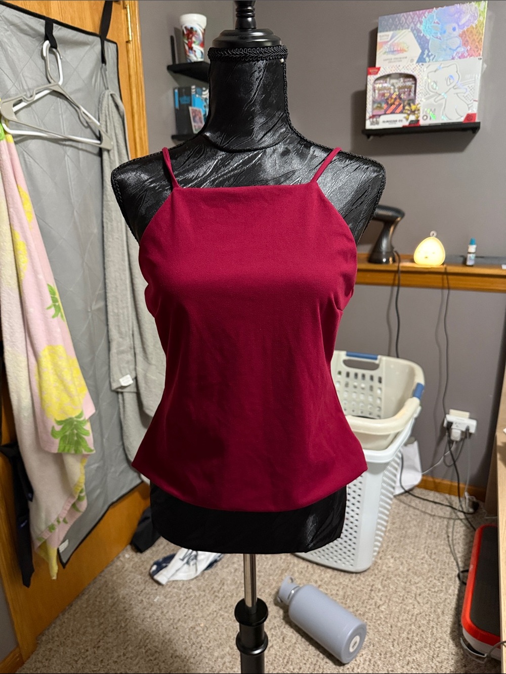 Fashion Nova Burgundy Square-Neck Cami
